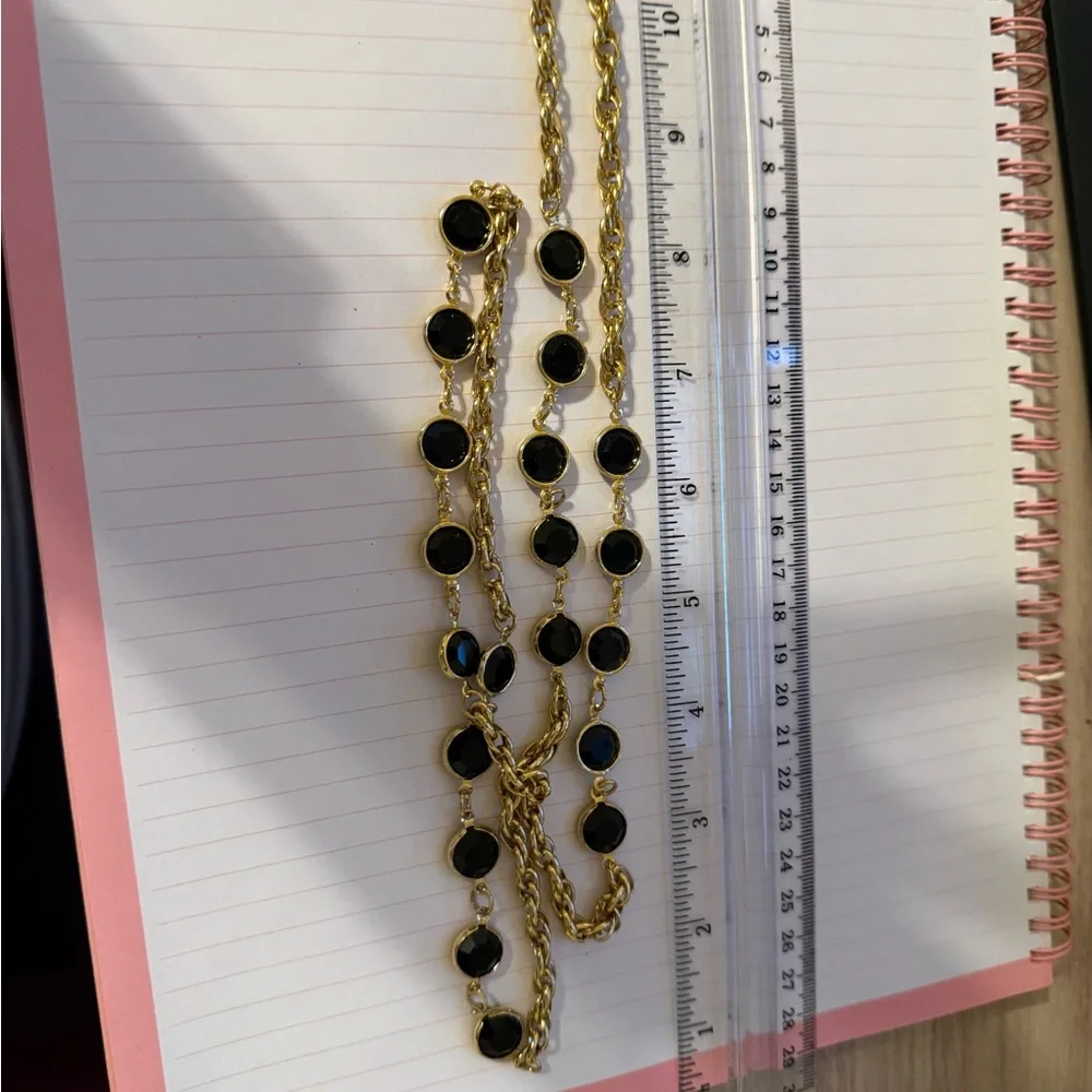 Elegant Gold and Black‎ Vintage Necklace